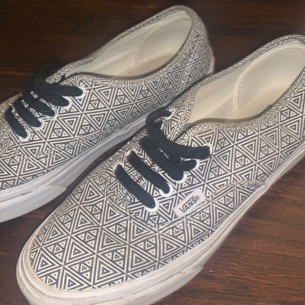 Vans Black and White Slip Ons